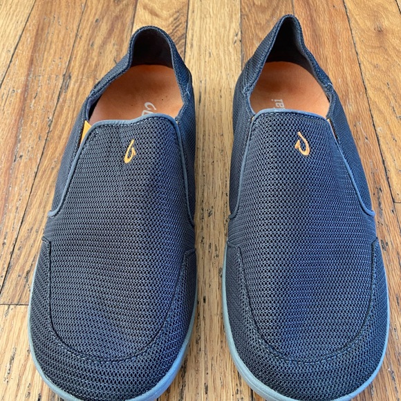 Olukai mens nohea mesh gray slip on shoes 8 main image 10